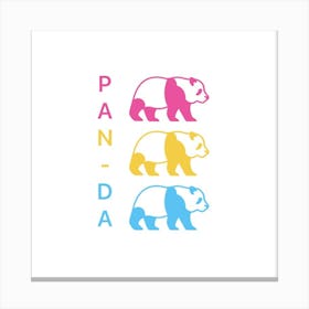 Pan Pride Panda Canvas Print