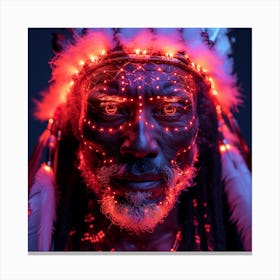 Indian Man With Glowing Eyes Canvas Print