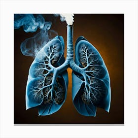 Lungs And Smoke 10 Canvas Print