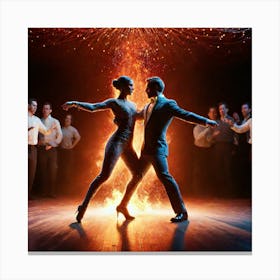 Dancers In Flames Canvas Print