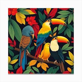 Tropical Toucans Canvas Print