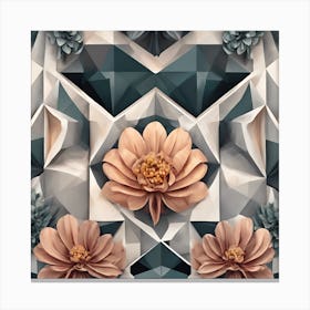 Geometric Floral Pattern Canvas Print