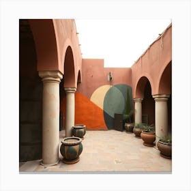 Courtyard Stock Videos & Royalty-Free Footage Canvas Print