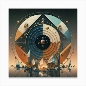 Visually captivating simple geometric artwork, Canvas Print