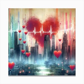 Heartbeat In The City 2 Canvas Print