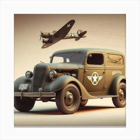 Old Army Truck Canvas Print