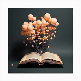 Book With Balloons Canvas Print