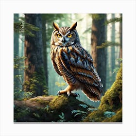 Owl In The Forest 179 Canvas Print