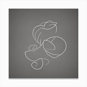 Drawing Of An Apple Canvas Print