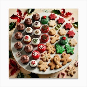 Leonardo Phoenix 09 A Festive Holiday Dessert Spread Featuring 0 Canvas Print