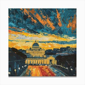 A Vatican City Oil Painting Illustration 1720445151 2 Canvas Print