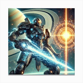 Aether Knight Plasma Swords Solar Shields 1024x1024 Canvas Print