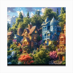 Fairytale Village 3 Canvas Print