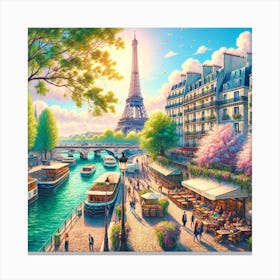 Paris Eiffel Tower Canvas Print