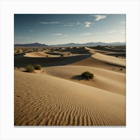 Sand Dunes In The Desert Canvas Print