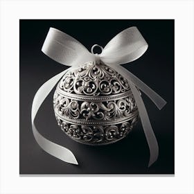 Silver Ornament 2 Canvas Print