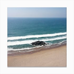 Aerial View Of The Beach 2 Canvas Print