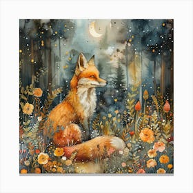 Fox In The Forest 1 Canvas Print