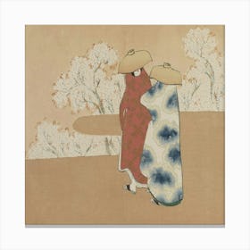 Two Women In Kimono Canvas Print