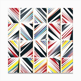 Abstract Geometric Stripes Canvas Print