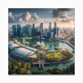 Singapore Cityscape 2 Canvas Print