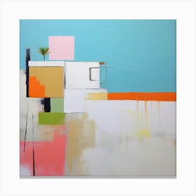 Vibrant Minimalistic House 5 Canvas Print