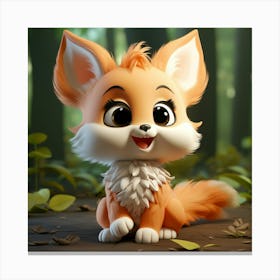 Cute Fox 63 Canvas Print