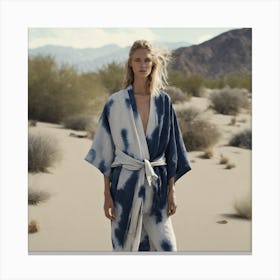 Kimono In The Desert Canvas Print