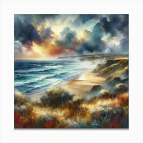 Sunset At The Beach 1 Canvas Print