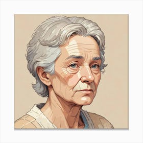 Portrait Of An Old Woman Canvas Print