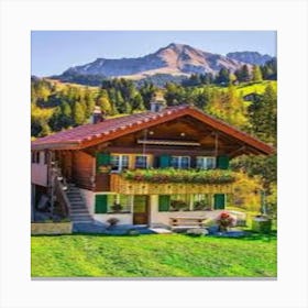 House In The Mountains Canvas Print