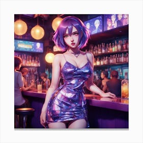 Bar Girl Canvas Print