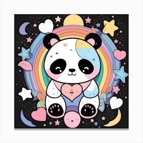 Rainbow Panda - Men'S Premium T-Shirt Canvas Print