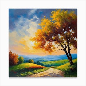 Sunset In The Countryside 9 Canvas Print