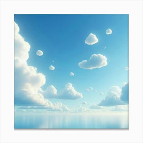 Blue Sky With Clouds 1 Canvas Print