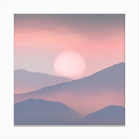 Sunset Over Mountains 1 Canvas Print