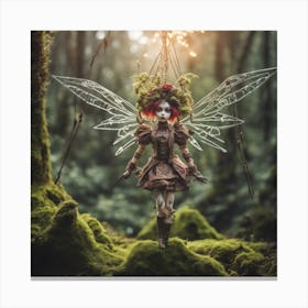 Steampunk Flying Marionette Fairy Nymph Canvas Print