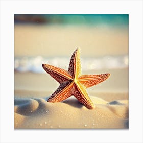 Starfish On The Beach 6 Canvas Print