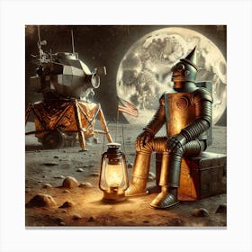 Tin Man on the Moon Canvas Print