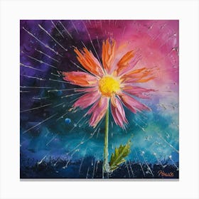 A Stunning And Vivid Painting Of A Flower That Cap Canvas Print