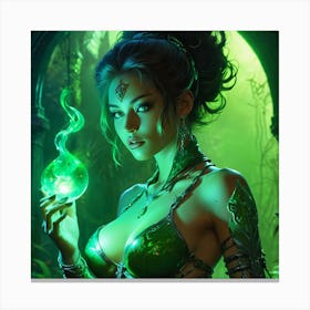 Glowing Poison Girl 5 Canvas Print