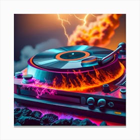 Dj Turntable Canvas Print