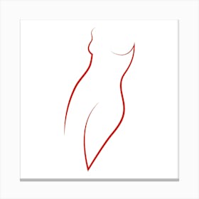 Ardor Nv11 Abstract Nude Square Canvas Print