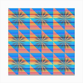 Starbursts On Triangles Canvas Print