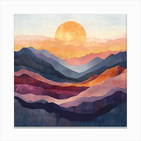 Sunset Over The Mountains Canvas Print 1 Canvas Print