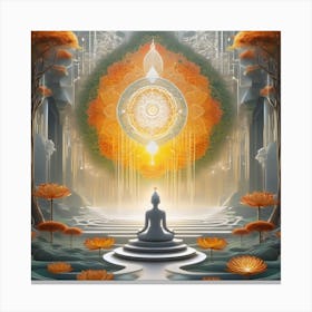 Buddha In The Forest 1 Canvas Print