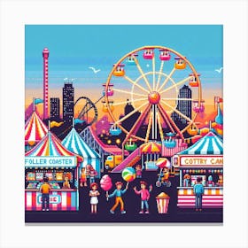 8-bit carnival 1 Canvas Print