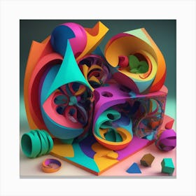 3d Paper Art Canvas Print