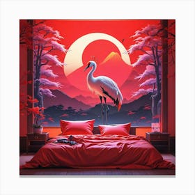 Crane In The Sky Canvas Print