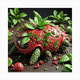 Strawberry Tortoise Canvas Print